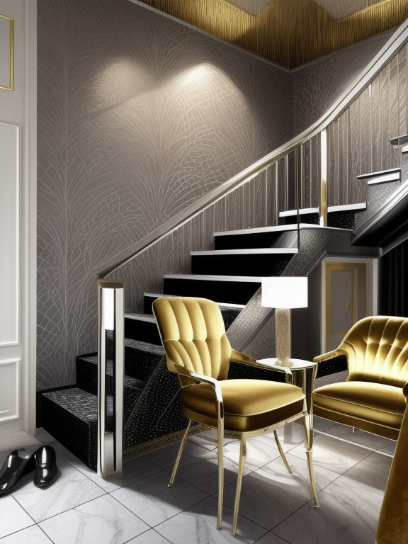 Palaces , Living Room, Hollywood Glam design, glamorous and lavish, bold and luxurious colours, black, silver, mirrored surfaces, velvet and satin fabrics, dramatic atmosphere, indulgence, art-deco inspired