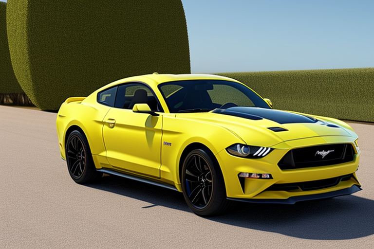 Car, Black 1967 Ford Mustang in brand new shape