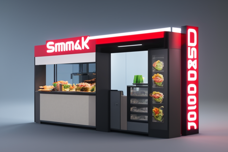 stylish fast food restaurant menu with restaurant logo called "Smak av Porsgrunn"
