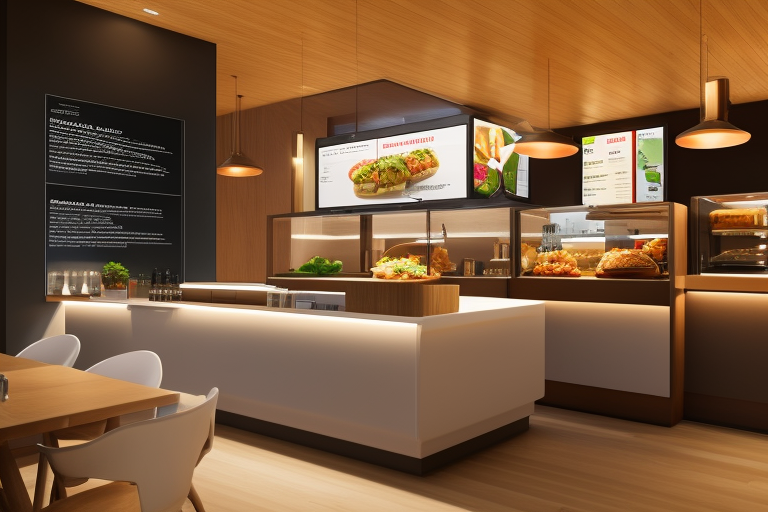 stylish fast food restaurant menu with restaurant logo called "Smak av Porsgrunn"