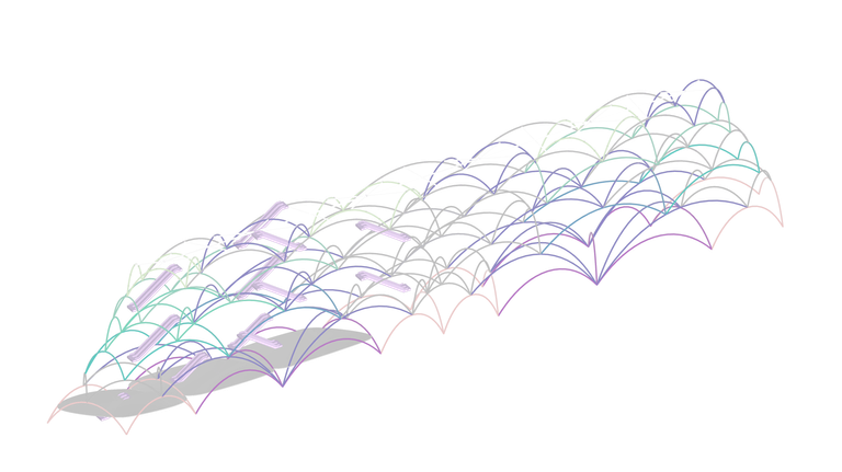 Airport designed by Rem Koolhas, Parametric Architecture, in the morning