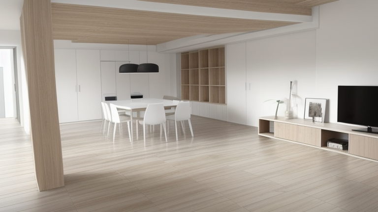 remodelación moderna con colores claros y poco mobiliario, Living Room, Minimalist design, simple lines, limited furniture, open floor, natural light, uncluttered space, Contemporary design, clean lines, minimalist aesthetic, functionality, open uncluttered spaces, neutral colour palette