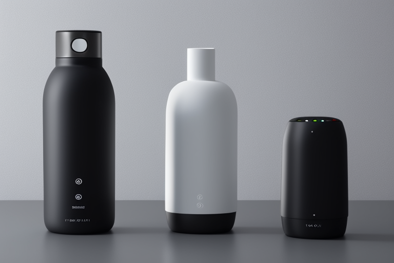 modern bottle skin oil white bacground, Black