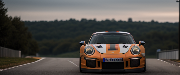 Porsche 911 GT3 RS, front view, Wide, Morning