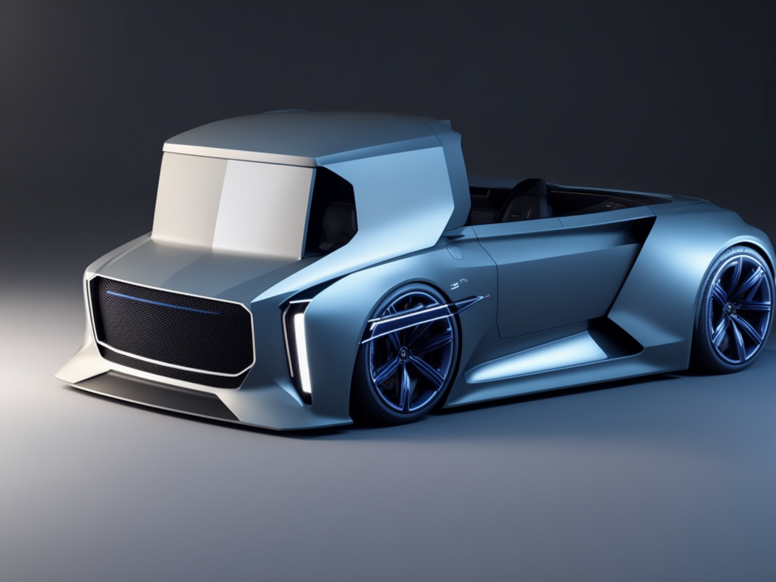 Gray, Car, realistic, render