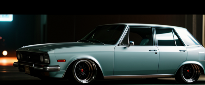 Wide, Morning, car, tuning, big rims, metallic color
