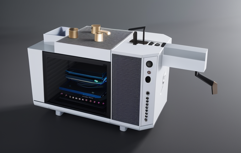 machine, minimalism style, Octane renderer, 8k