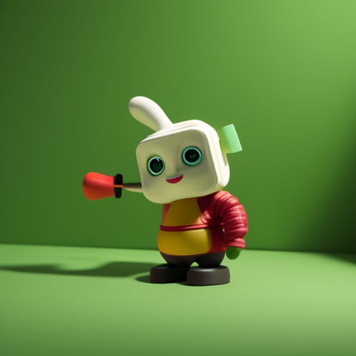 SIMPLE EMPTY 3D CHARACTER PIXAR STYLE CUTIE in graffiti vibes, full body, catchy, toy size, dnd game-board TOOL size, 8k, highly details, cool, toy series collection, super cool, concept collection, luxury office toys decorate