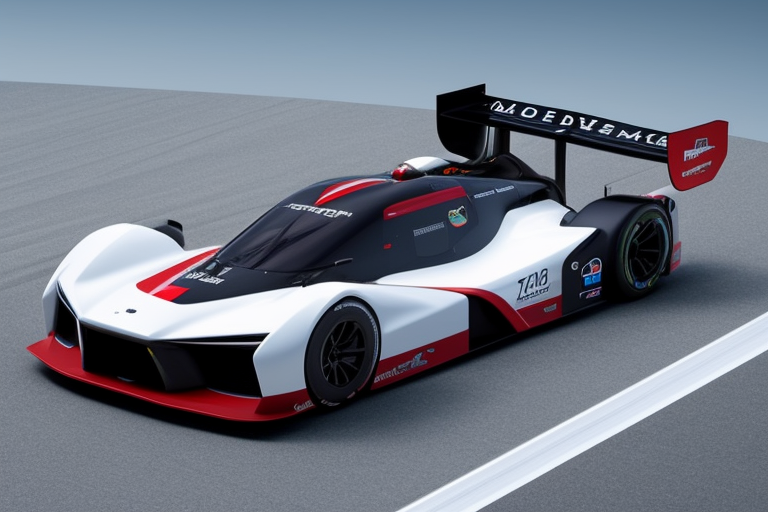 an electric racing car in a circuit