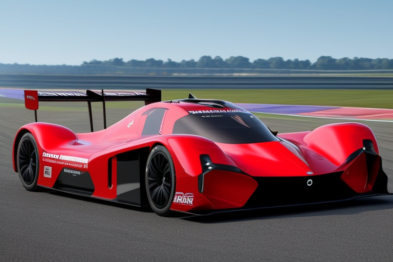 an electric racing car in a circuit