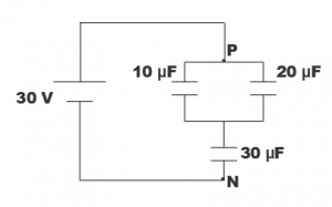 Calculate The Charge On Equivalent Capacitance Of The Conbination Shown In Figure Q 4 Ele