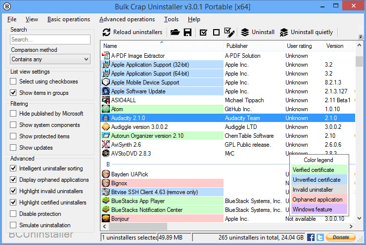 Bulk Crap Uninstaller