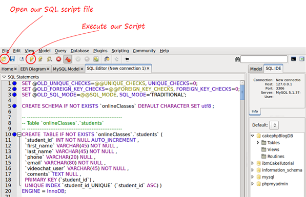 how to start sql database workbench