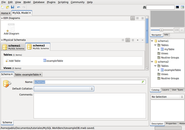 create a mysql database workbench