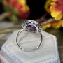 Art Deco Platinum Amethyst Diamond Cocktail Ring | Loupe Troop