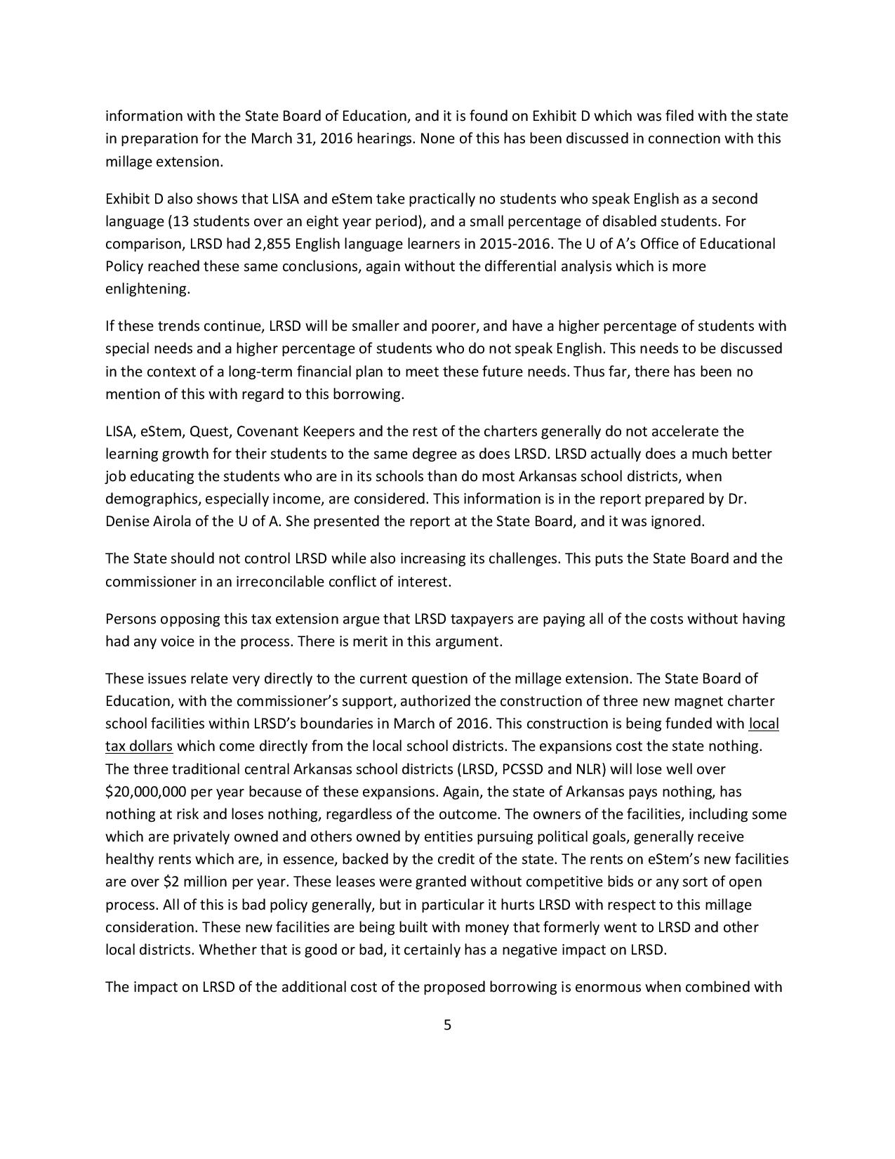 Kurrus Position On May 9 Special Election On Millage Extension The