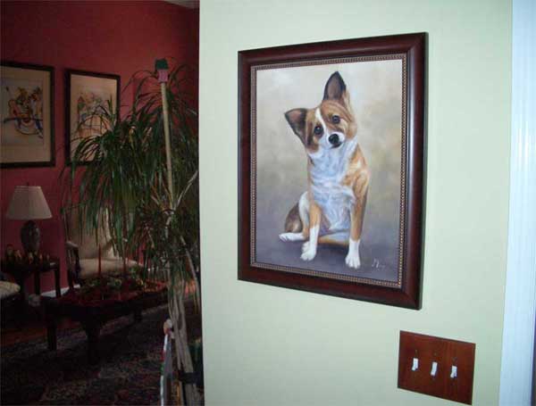 Oil Painting of Corgi