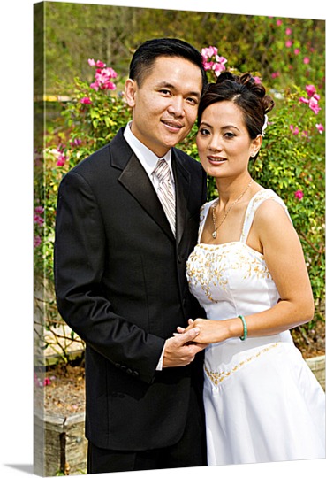 Spring Wedding Photo on Canvas