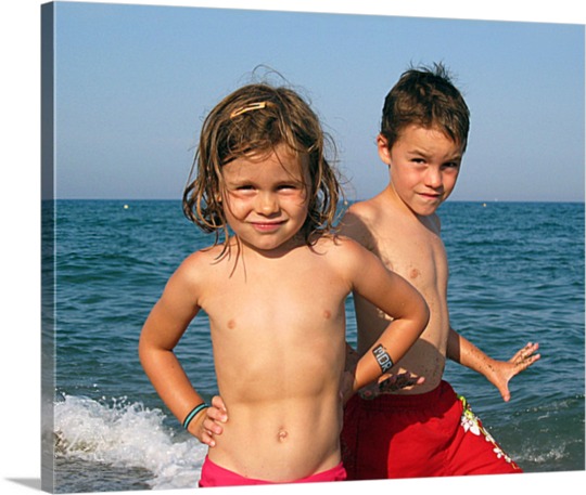 Photos en toile de deux enfants