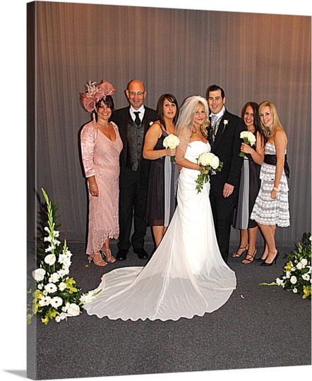 Print to Canvas of Full Family at Wedding