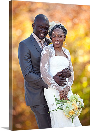 Print of Fall Wedding on Canvas