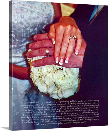 Canvas from a Print of Hands