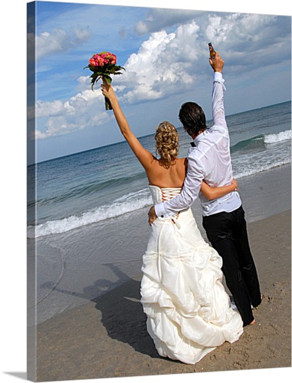 Destination Wedding Picture to Canvas
