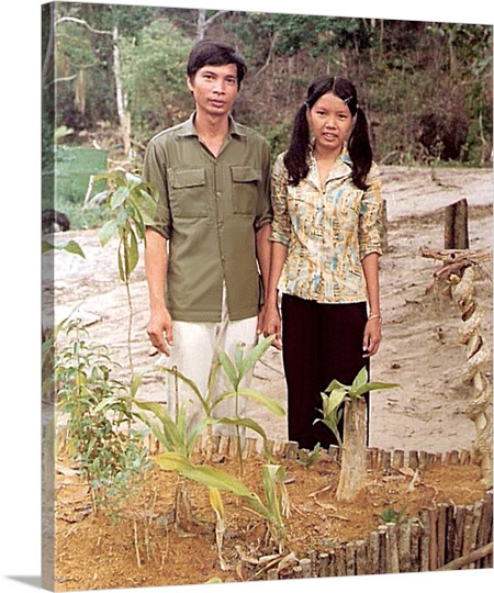 Canvas Print of Asian Family