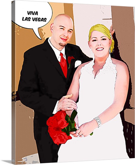 Pop Art Print of Last Vegas Wedding