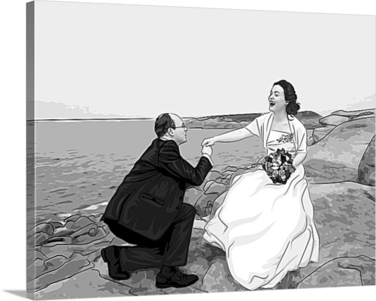 Photo peinture pop art de mariage lichtenstein