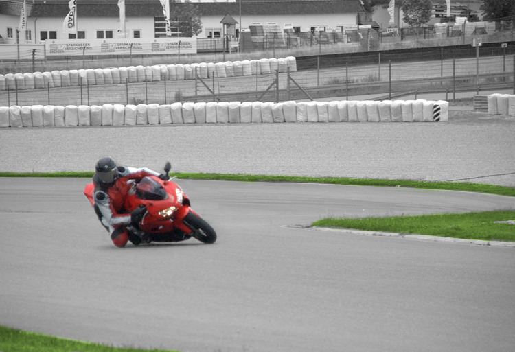 Motorradrennen Leinwanddruck