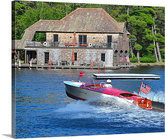 Speedboat on Canvas from Photo
