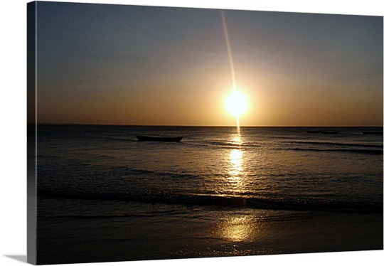Ocean Sunset Photo on Canvas