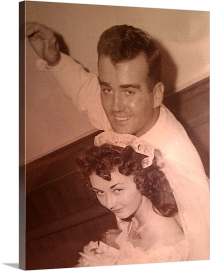 Canvas from Print of Celebrating Groom