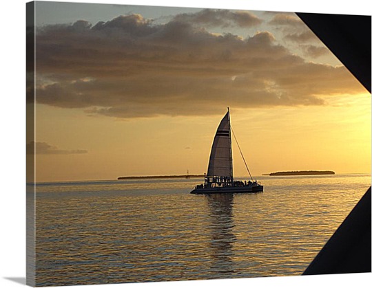 Boat Sailing on Canvas from Photo