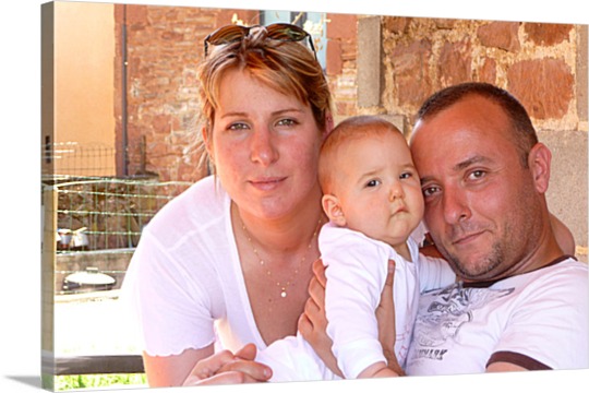 Peinture photo sur toile familiale