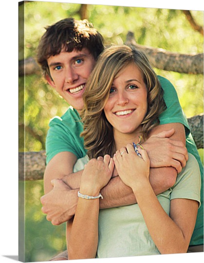 Photo of Happy Young Couple on Canvas