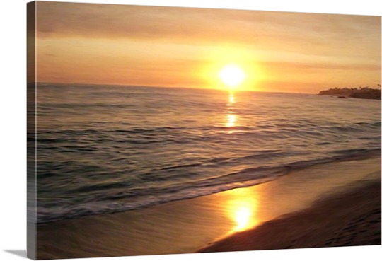 Beach Setting on Canvas Pop Art