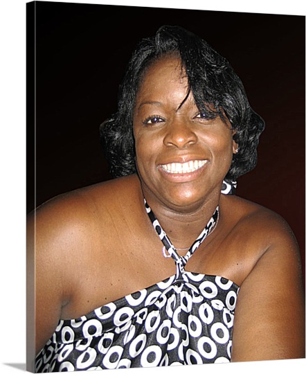 Canvas from Print of Woman Smiling