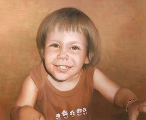acrylic portrait of a boy
