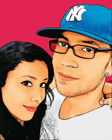 Pop Art Print on Canvas of NY Fan Friends