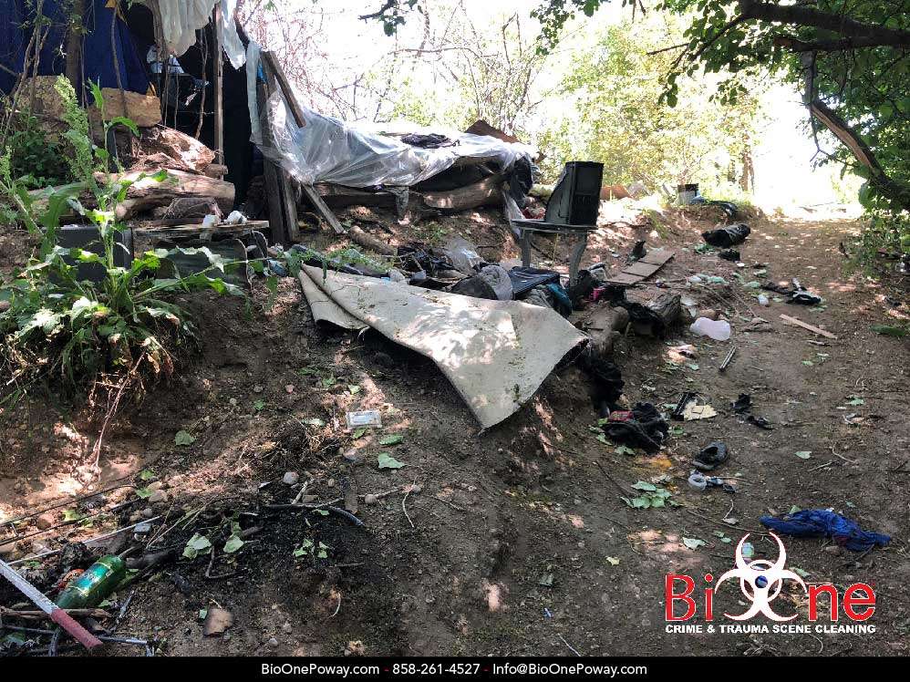 Bio-One Poway - Homeless encampment cleanup Bio-One Poway - Homeless encampment cleanup