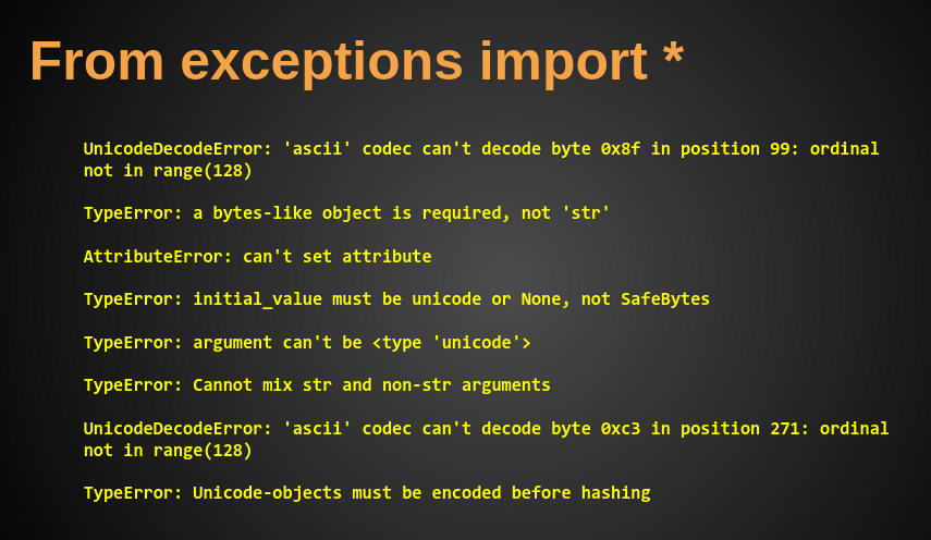 Exceptions