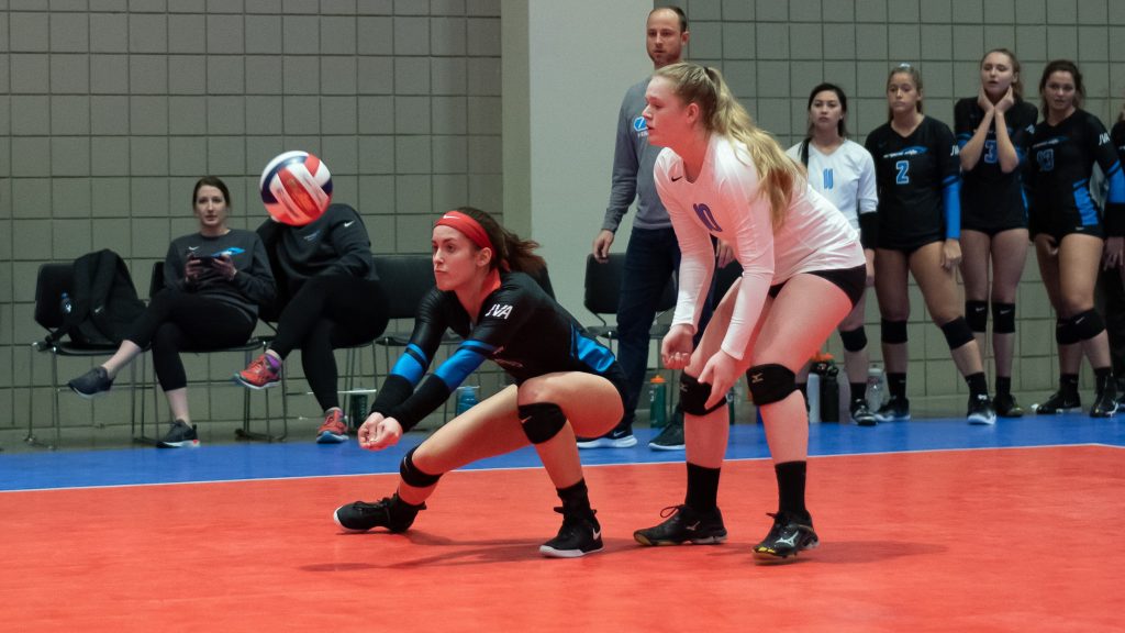 VA Elite's Sydney Scott digging.