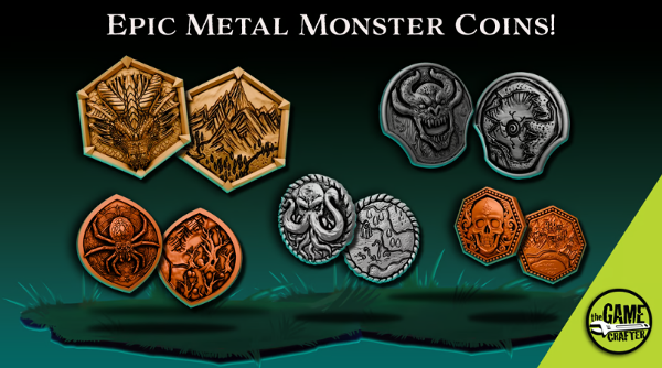 Epic Metal Monster Coins - Upcoming Kickstarter by The Game Crafter