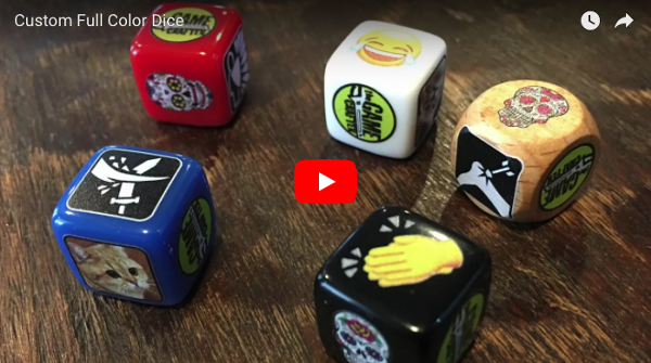 Full Color Custom Printed D6 Dice