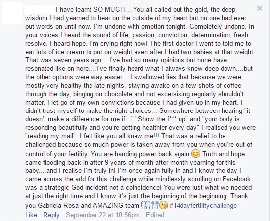 "…so much power is taken away when you're out of control of your fertility.."
