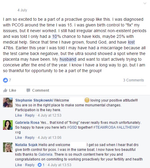 "…Diagnosed with PCOS…told I only had a 10 percent chance to have kids…"