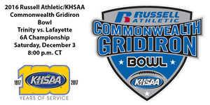 Trinity vs. Lafayette - Class 6A Russell Athletic/KHSAA Commonwealth Gridiron Bowl State Football Finals image