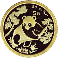 1992  G5Y Gold Panda Coin Obv